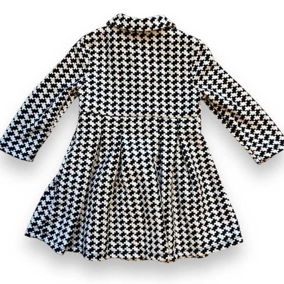 Bonnie Baby Coat Knit Houndstooth Black and White Size 18M - Picture 2 of 4